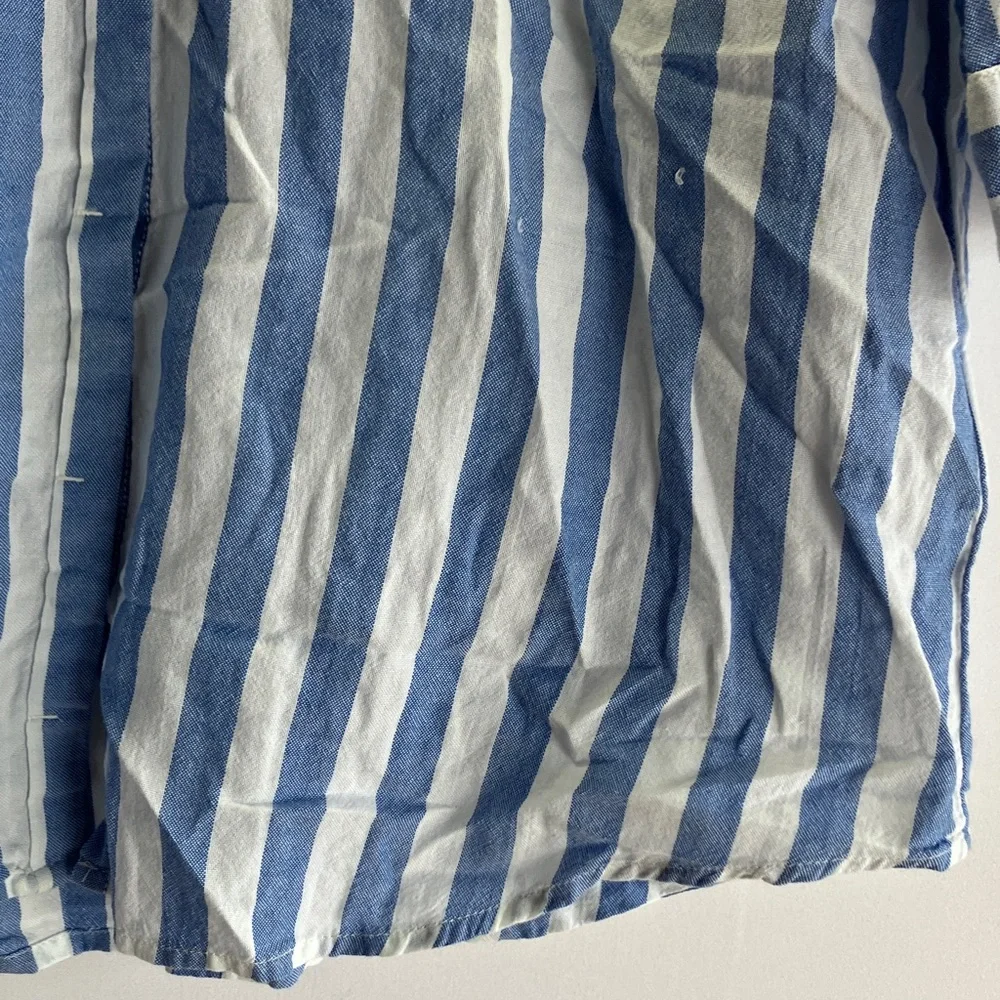 J. Crew Blue and White Striped Shirt